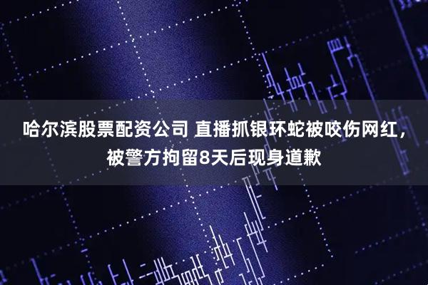 哈尔滨股票配资公司 直播抓银环蛇被咬伤网红，被警方拘留8天后现身道歉